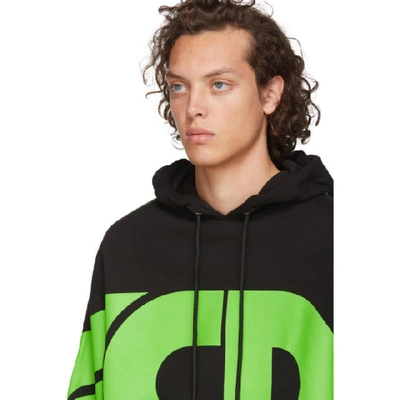 Shop Gcds Black Large Logo Hoodie