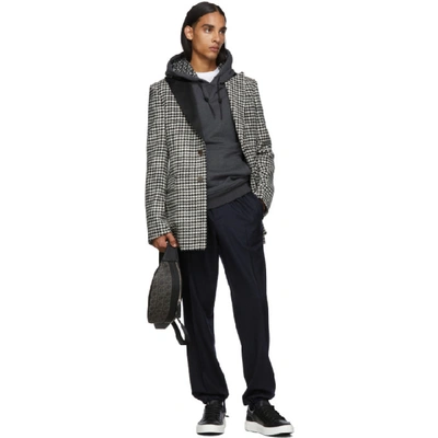 Shop Ferragamo Salvatore  Grey Allganico Hoodie In Grgallg