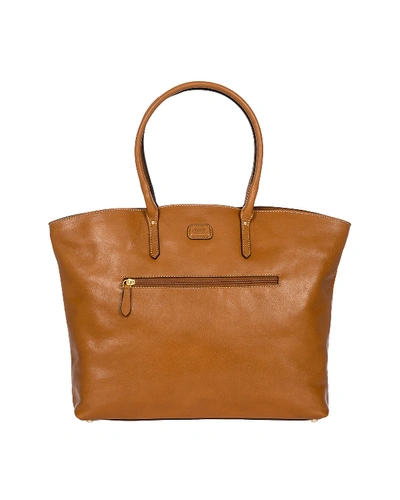 Shop Bric's Life Pelle Business Tote In Cognac