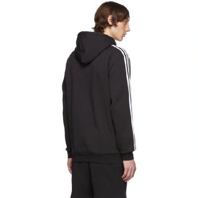 Shop Adidas Originals Black 3-stripes Hoodie