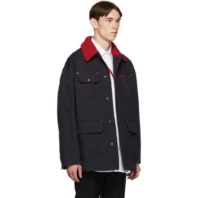 Shop Valentino Navy Sailor Jacket In Em9sailor