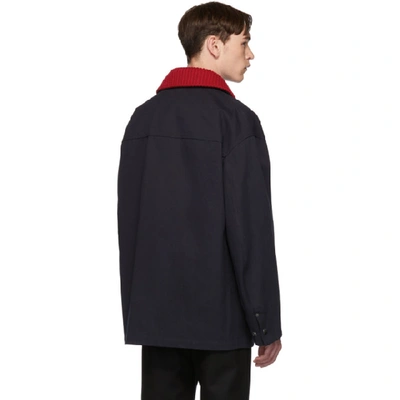 Shop Valentino Navy Sailor Jacket In Em9sailor