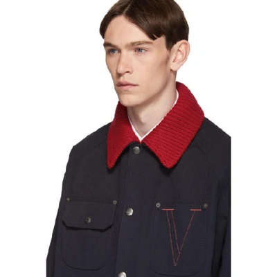 Shop Valentino Navy Sailor Jacket In Em9sailor