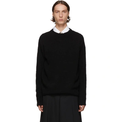 Shop Dries Van Noten Black Merino Sweater