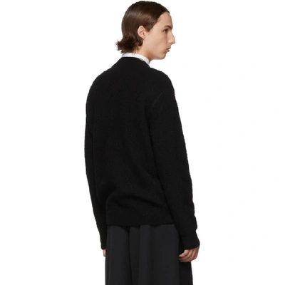 Shop Dries Van Noten Black Merino Sweater