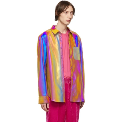 Shop Sies Marjan Multicolor Reflective Sander Shirt In Eggpl
