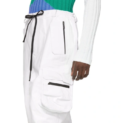 Shop Raf Simons White Templa Edition Loose Shell Cargo Pants In 00010 White