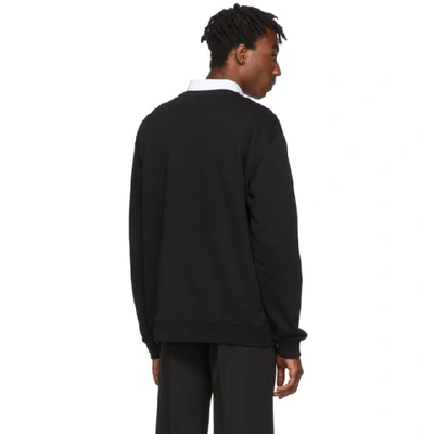 Shop Givenchy Black Reflective Logo Sweatshirt In 001-black
