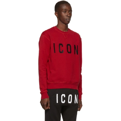 Shop Dsquared2 Red Cool Fit Sweatshirt In 970 Redblk