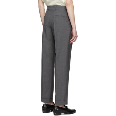 Shop Gucci Grey Cuffed Trousers In 1200 Grey