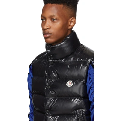 Shop Moncler Black Down Tib Vest In 999-black