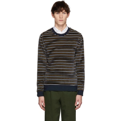 Shop Apc A.p.c. Navy Boxy Sweater In Dark Navy