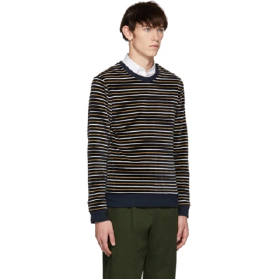 Shop Apc A.p.c. Navy Boxy Sweater In Dark Navy