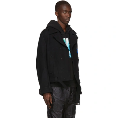 Shop Off-white Black Arrows Peacoat In Blk Wht