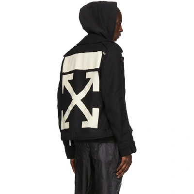 Shop Off-white Black Arrows Peacoat In Blk Wht