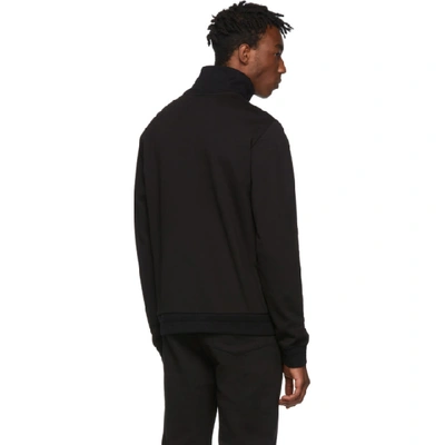 Shop Moncler Black Maglia Zip-up Sweater In 999 Black