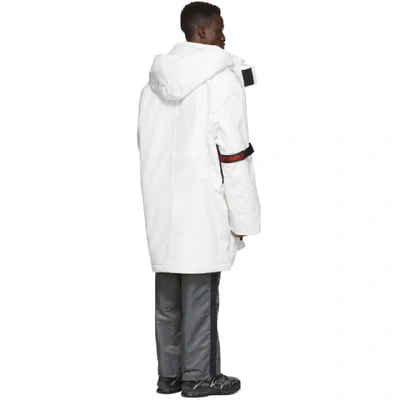 Shop Raf Simons White Templa Edition Oversized Wadded Ski Coat In 00010 White