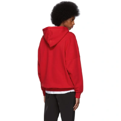 Shop Palm Angels Red Metal Palm Hoodie In 2008 Redgry