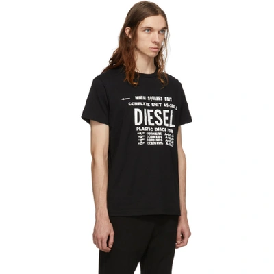 Shop Diesel Black T-diego-b6 T-shirt In 900 Black