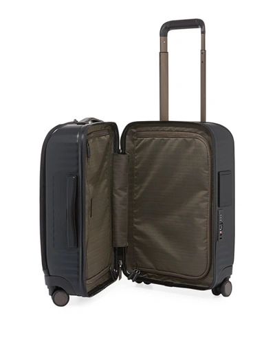 Shop Ermenegildo Zegna Stuoia Cabin Trolley Luggage In Black