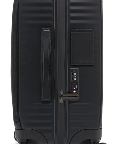 Shop Ermenegildo Zegna Stuoia Cabin Trolley Luggage In Black