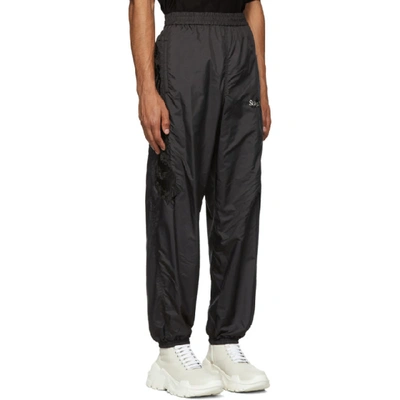 Shop Doublet Black Chaos Embroidery Track Pants