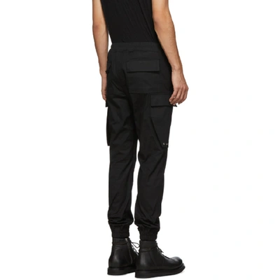 Shop Rick Owens Black Cargo Jogger Pants In 09 Black