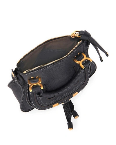 Shop Chloé Marcie Mini Satchel Bag In Black