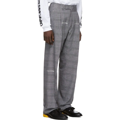Shop Off-white Grey Check Classic Trousers In 0600 Ltgrno