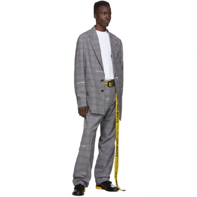 Shop Off-white Grey Check Classic Trousers In 0600 Ltgrno