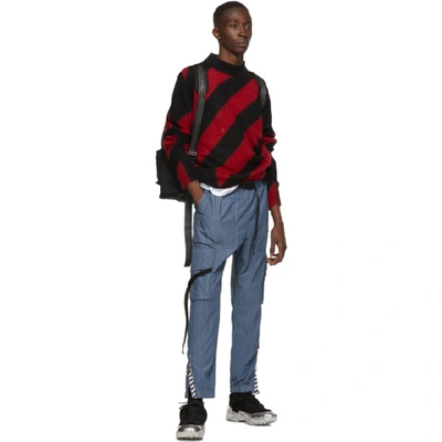 Shop Off-white Red Mohair Diag Sweater In Red No Col