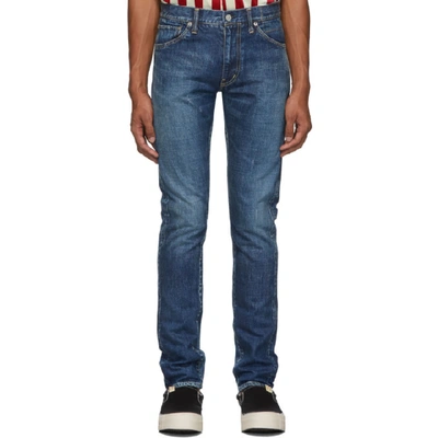 Shop Visvim Blue Social Sculpture 12 Damaged 5 Jeans