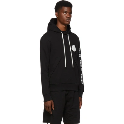 Shop Moncler Black Logo Hoodie