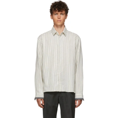 Shop Haider Ackermann White Twill Classic Contrast Shirt In 001 - White