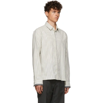 Shop Haider Ackermann White Twill Classic Contrast Shirt In 001 - White