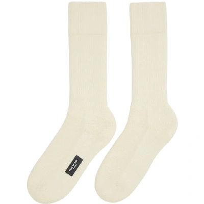 Shop Fear Of God Off-white Merino Socks In 107cream