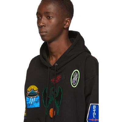 Shop Diesel Black Alby-patches Hoodie In 900 Black