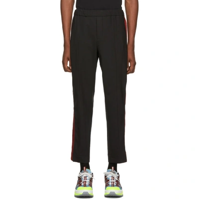 Shop Kenzo Black Cropped Sideband Trousers In 99 Black