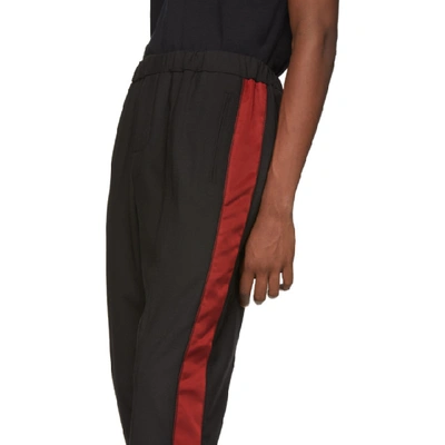 Shop Kenzo Black Cropped Sideband Trousers In 99 Black