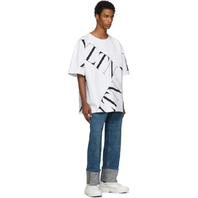 VALENTINO 白色“VLTN” MACROGRID T 恤
