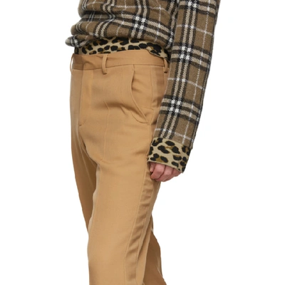 BURBERRY 黄褐色帆布正装长裤