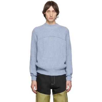 Shop Jacquemus Blue La Maille Louis Sweater In 19653310 Li