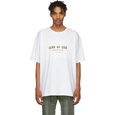 Shop Fear Of God White 'sixth Collection' T-shirt