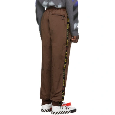 Shop Off-white Brown Nylon Track Pants In 5000 Brnno