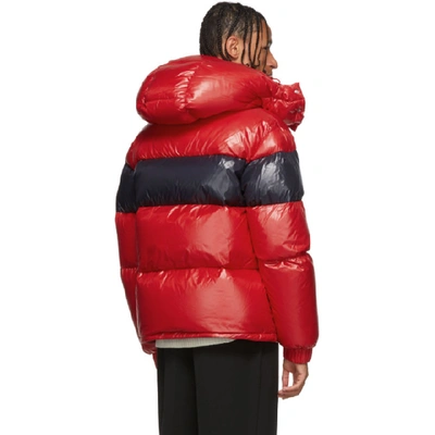 Shop Moncler Red Down Gary Jacket In 455 - Red