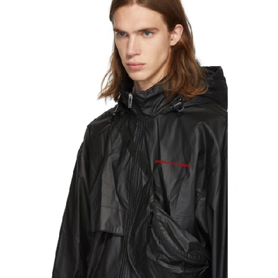 Shop Alexander Wang Black Pleather Chynatown Track Jacket In 001 Black