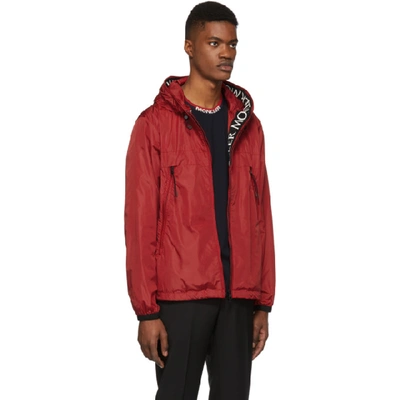 Shop Moncler Red Massereau Jacket In 455.red