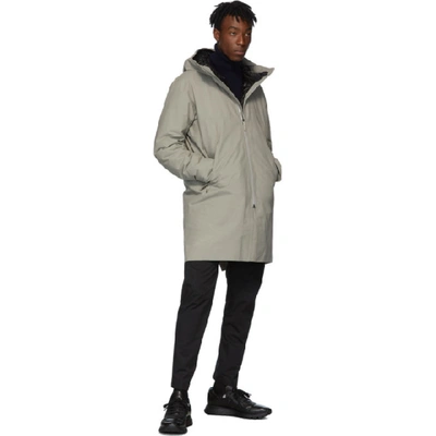 Shop Veilance Grey Down Monitor Coat In Silt Fill: 90% Grey Goose Down, 10% Feather.