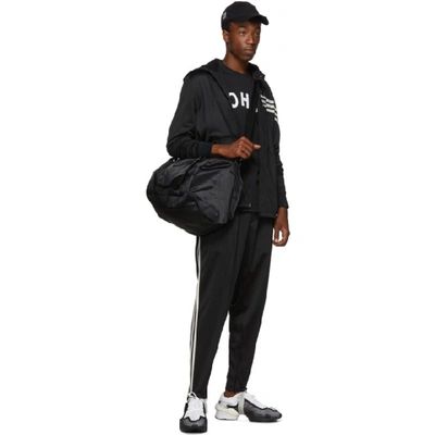 Shop Y-3 Black 3-stripes Hooded Track Jacket In Blkecrublk