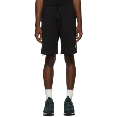 Shop Moncler Black Side Zip Shorts In 999 Black